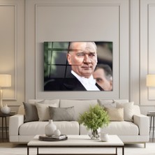 Zera Wall Gazi Mustafa Kemal Atatürk Cam Tablo- Ev ve Ofis Dekorasyonu-Hediyelik-Dekoratif-Modern-Atatürk