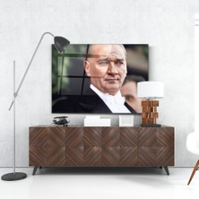 Zera Wall Gazi Mustafa Kemal Atatürk Cam Tablo- Ev ve Ofis Dekorasyonu-Hediyelik-Dekoratif-Modern-Atatürk