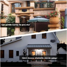 Güneş Enerjili Şarjlı Lamba Solar LED Aydınlatma Sarı Işık