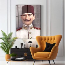 Zera Wall Mustafa Kemal Atatürk Gençliği Cam Tablo- Ev ve Ofis Dekorasyonu- Modern-Atatürk