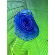 Gönülden Tasarım Saten Tüllü Kabartma Çiçek Giyim Dikiş Abiye Aksesuarı 14 cm