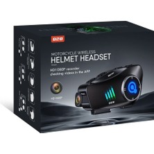 Q28 Intercom Kameralı Hd 1080P Kameralı Kask Kulaklık Su Geçirmez 32GB Hafıza Kartlı