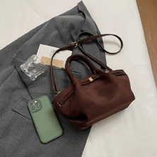Trendy Chic Kahverengi Süet Kemer Detaylı Çanta