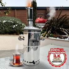 İFYIL Pelet Yakıtlı Dumansız Paslanmaz Çelik 4,5 Litre Semaver (Peletli)