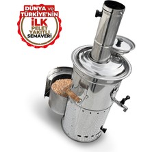 İFYIL Pelet Yakıtlı Dumansız Paslanmaz Çelik 4,5 Litre Semaver (Peletli)
