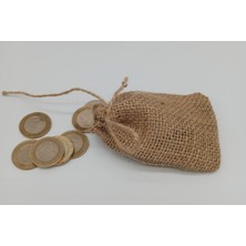 1 Adet Doğal Jüt Torba 10 x 16 cm En x Boy Büzgülü Jut Kese Doğal Ambalaj Paketleme Bayram Şekeri Torbası Hasır Torba Yılbaşı Hediye Paketi Nikah Şekeri Hediye Vegan Para Kesesi Istanbul Sandalet