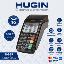 Hugın Tiger T300 4g Yazar Kasa Pos(50 Adet Pos Rulosu Hediyeli)