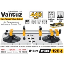 SGS960 - 120 kg Ikili Ayarlanabilir Alüminyum Gövde Vantuz  15CM