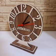 Kişiye Özel Dekoratif Ahşap Masa Saati