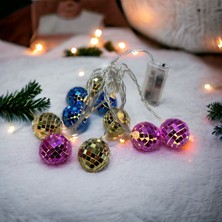 Gerçek Aynalı Disko Toplu Pilli LED Işık 2 Metre Gün Işığı LED Işık Sabit Yanar Yılbaşı Ağacı Işığı