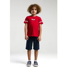 U.S. Polo Assn. Erkek Çocuk Kırmızı Bermuda Takım