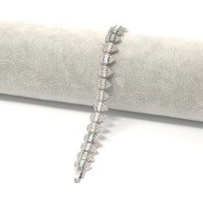 FerizZ 316l Çelik Zirkon Taşlı Damla Model Su Yolu Kadın Bileklik BLK-809