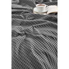 Naturosa Çift Kişilik Gri Renk Waffle Pike  Pamuk 200 x 220  cm