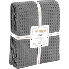 Naturosa Çift Kişilik Gri Renk Waffle Pike  Pamuk 200 x 220  cm