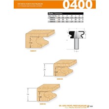 Netmak Sert Metal Plaketli Kulp Profil Freze Bıçağı 400-02