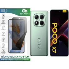 ECR MOBILE  Poco X7 Uyumlu Hidrojel Nano Ekran Koruyucu Film Hayalet(Privacy)Tempered Cam Değildir