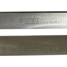 Netmak Planya ve Kalınlık Makinesi Planya Bıçakları %18 Hss 500X35X3 mm
