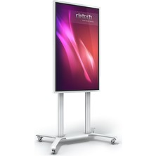 Cletech Tekerlekli Döner TV / Monitör Standı Sehpası 55"-75" Flip