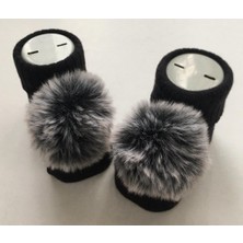 Style Baby Amazing Hoşgeldin Bebek, Yenidoğan Kız Bebek, Siyah Ponpon Bandana Çorap  Hediye Seti