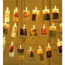 Ozcmax Işıklı Mandallı Fotoğraf Albümü 20 Li