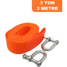 Coverist Araç Çekme Halatı Çelik Uçlu 3 Metre 3 Ton Çeki Halatı