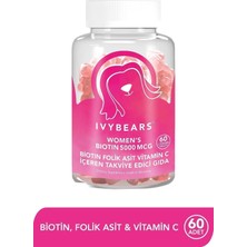 Ivybears Kadın Saç Vitamini Biotin 5000 Mcg 60 Tablet