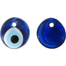 Cam Nazar Boncuğu 3  cm  Delikli (20 Adet)