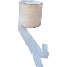 Kurdela Dantelli Çift 2 Katlı 5  cm  (10 Metre)  Krem