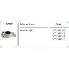 FKK80019 - On Salıncak Arka Burcu Passat 06>15 cc 12>17 Tıguan 08>18 Q3 12>18 Alhambra Sharan 11>>