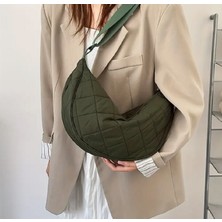 Trendy Chic Haki Kapitone Çanta