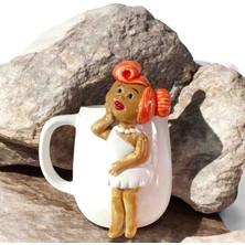 Bonita Bon Luxe 3D Kabartma  Charm HEDİYELİ Taş Devri Wilma Çakmaktaş Seramik KUPA BARDAK 400 ml