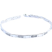 Necati Gün Desenli Rlx Modeli Gümüş Erkek Bileklik