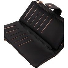 Sheda Bag Kadın Siyah Portföy Cüzdan