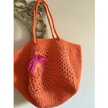 Simarikcraft el örgüsü Plaj Çantası handmade oversize