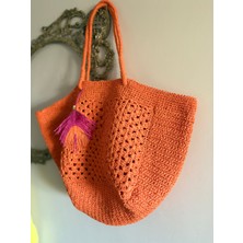 Simarikcraft el örgüsü Plaj Çantası handmade oversize