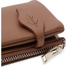 Sheda Bag Kadın Taba Yumuşak Dokulu Cüzdan