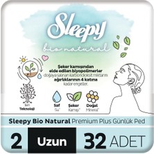 Sleepy Bio Natural Premium Plus Uzun Ped 32 Adet Gün Boyu Konfor ve Sızıntı Önleyici Teknoloji