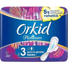 Orkid Platinum Gece & Gündüz Boy 3 6 Adet Hijyenik Ped