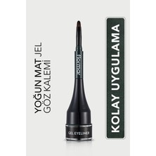 Flormar Özel Fırça Başlıklı Yoğun Pigmentli Mat Jel Eyeliner (Yeşil) - Gel Eyeliner - 004 - 8690604591909