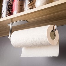 Delta Home Paslanmaz Çelik Yapışkanlı Kağıt Havluluk ve 4 Adet Banyo Askısı Set Inox Anında Montaj