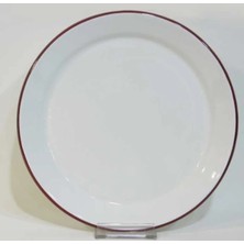 Es Dekor Çelik Üzeri Emaye Kaplama Oval Kırmızı Tabak 30 x 20 cm Yıkanabilir Fırınlanabilir Vintage 1 Adet