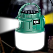 Marsilyan 24 LED 5 Aydınlatma Modu + 2 Yan Işık (Beyaz / Sarı) 1200 Mah Solar Kamp Lambası V6 - MCT8686-4986