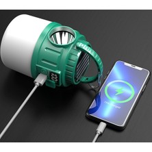 Marsilyan 24 LED 5 Aydınlatma Modu + 2 Yan Işık (Beyaz / Sarı) 1200 Mah Solar Kamp Lambası V6 - MCT8686-4986