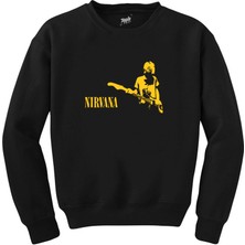 Nirvana Kurt Cobain Siyah Sweatshirt