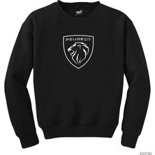 Peugeot Logo Siyah Sweatshirt