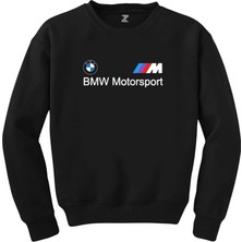 Bmw Logo M Power Motorsport Siyah Sweatshirt