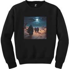 Caravan Advancing In The Moonlight Siyah Sweatshirt