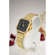 Re-Nox Gold Renk Kare Vintage Model Kadın Kol Saati