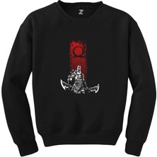 God Of War Kratos Logo Siyah Sweatshirt