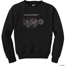Iron Man Arc Reactor Siyah Sweatshirt